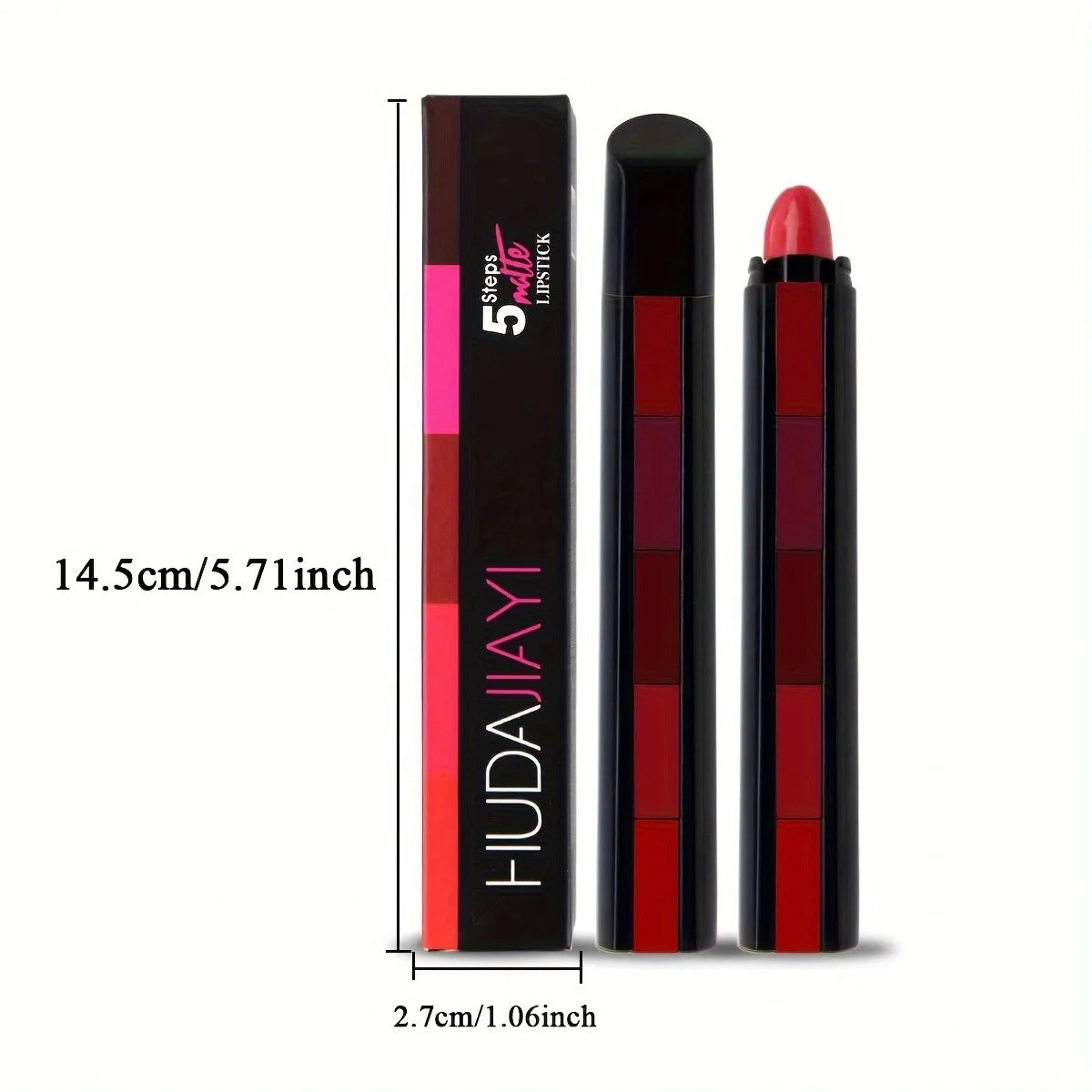 5 Colors In 1 Matte Lipstick Pen Velvet Lip Tint Combo Long Lasting Non-Stick Cup Lip Gloss Set Makeup Cosmetic Kit