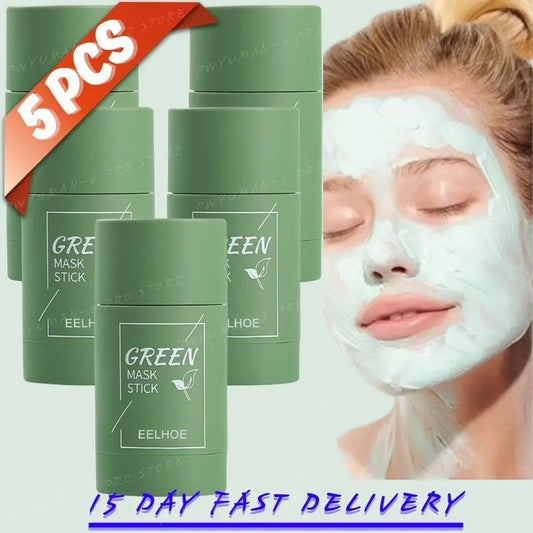 40ml Remove Blackhead Green Tea Solid Mask Clean Stick Mask Facial Dispel Acne Blemish Shrink Pores